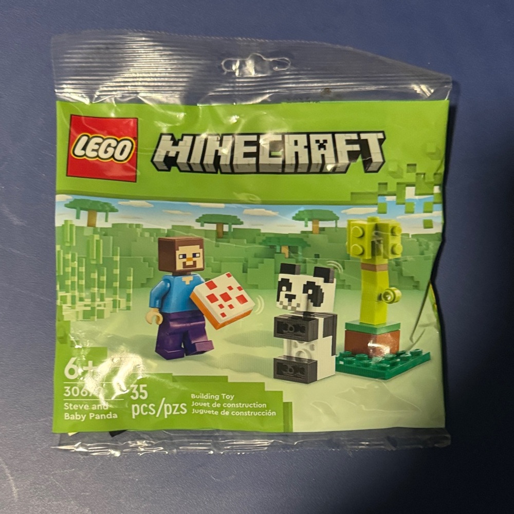 LEGO Minecraft Steve and Panda Set - Green and Black